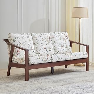 Home Centre | Helios Zara | Fabric|Solid Wood | 3 Seater Sofas | White