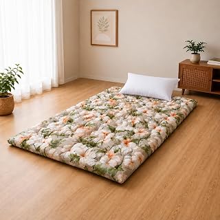 Cotton Foldable Mattress with Pillow for Floor | 3 inch Quilt Mattress