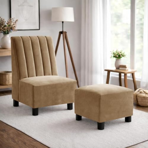 Amazon Brand - Solimo Sofa with Ottoman Combo Single Seater Sofa Set w