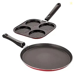 Nirlon Nonstick Cookware Combo Set of 2 Pieces Dishwasher Safe Includi