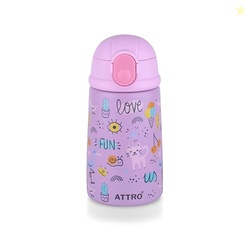 ATTRO Jolly Vacuum Insulated Stainless Steel Kids Water Bottle, 330ml