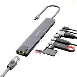 ZEBRONICS CT101, 10 in 1 Multiport HUB, 4K HDMI, 100 Watts PD Charging