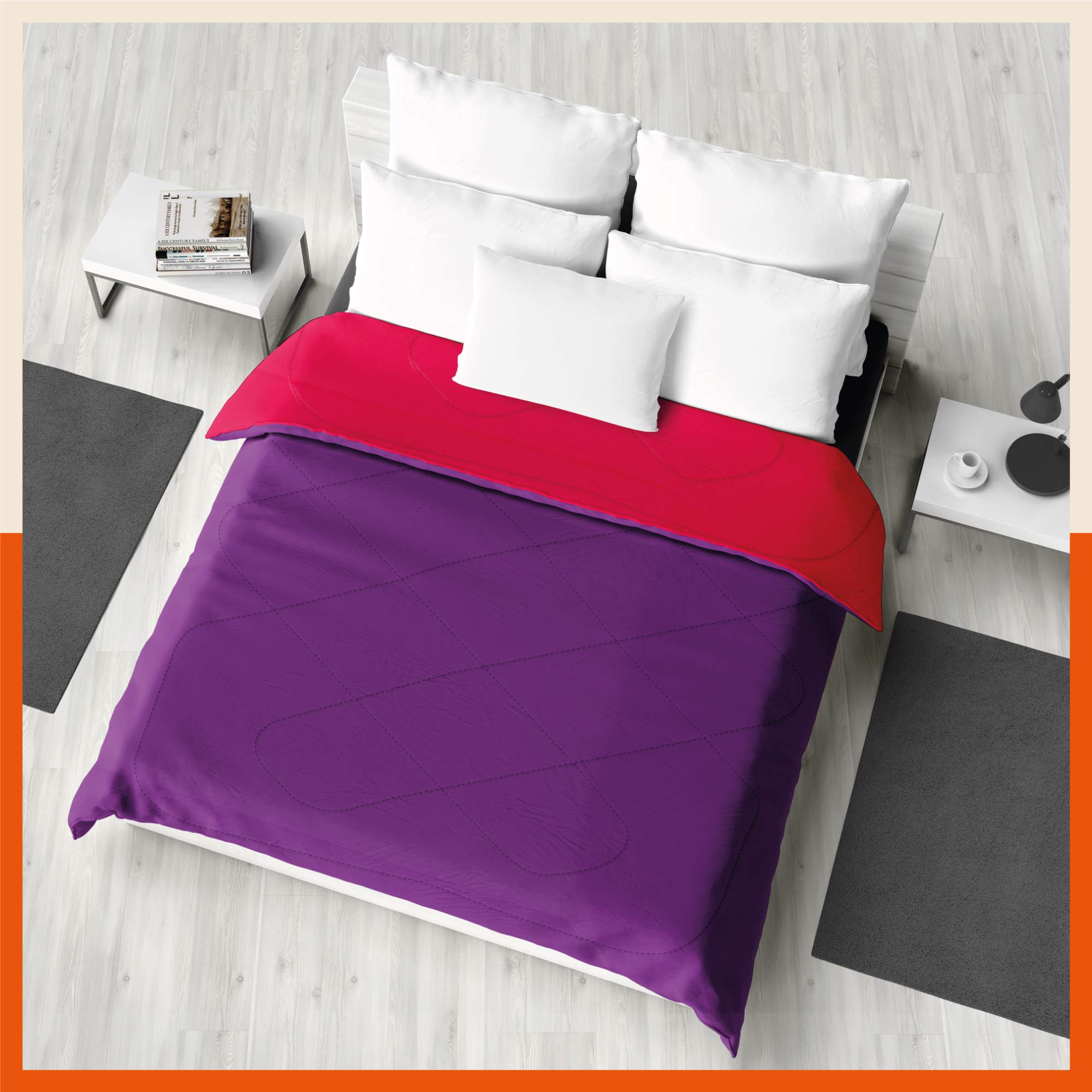 Bathla Siesta ELVA Reversible Microfiber Comforter/Blanket/Quilt/Duvet