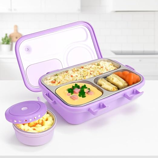 Storio Lunch Box 3 Compartments 750ml | Leak-Proof BPA-Free Stainless
