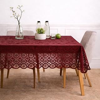 STITCHNEST Cotton Net Table Cover for 24 Seater Dining Table | Decorat