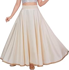 Studio Shringaar Women's Poly Silk Maxi Skirt/Lehenga With 8 Meters Fl