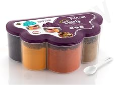 RILION Cloudy Multipurpose Masala Box Container Purple Kitchen Storage
