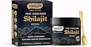 Vakupi Shilajit Gold Resin - 10g|500mg/Serving|20 Servings|with 24 Kar