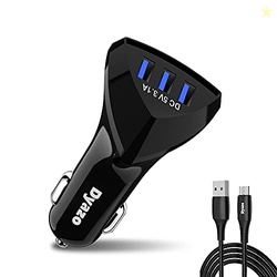 Dyazo Smart 3 Port USB Car Charger Compatible for Samsung Galaxy S 7/6