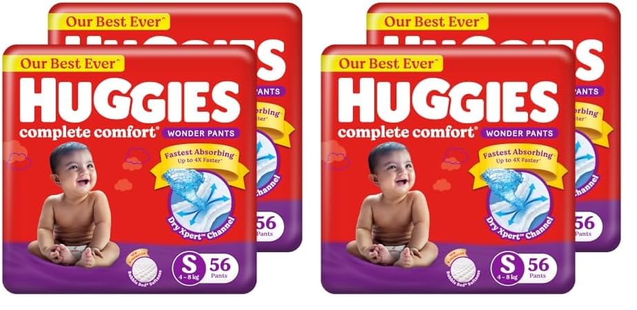 Huggies Complete Comfort Wonder Pants | Pant Style Baby Diapers S Size