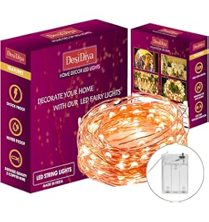 Desidiya 3AA Battery Powered Copper String Decorative LED Fairy Lights