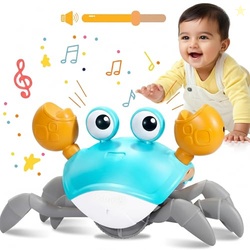 Kidology Crawling Crab Baby Musical Kids Toy with Led Lights & Recharg