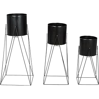 Amazon Brand - Solimo Metal Planters Pot Holder (Square Base) with Met