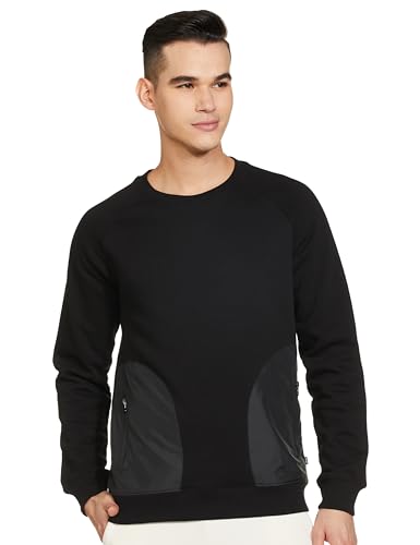 Amazon Brand - Symbol Men Cotton Rich Heavy Weight Crew Neck Sweatshir