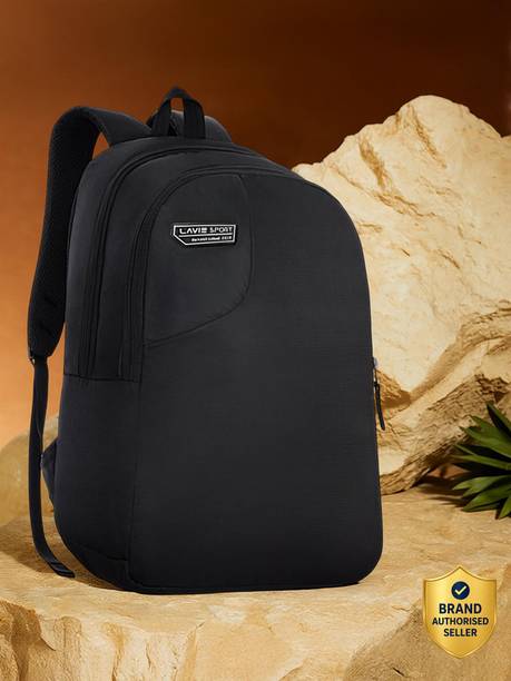 Lavie Sport Medium 25 L Laptop Backpack Segno 19  (Black)