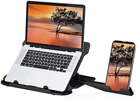 Portronics My Buddy Hexa 22 Laptop Stand with 360 Rotation Base, Mobil
