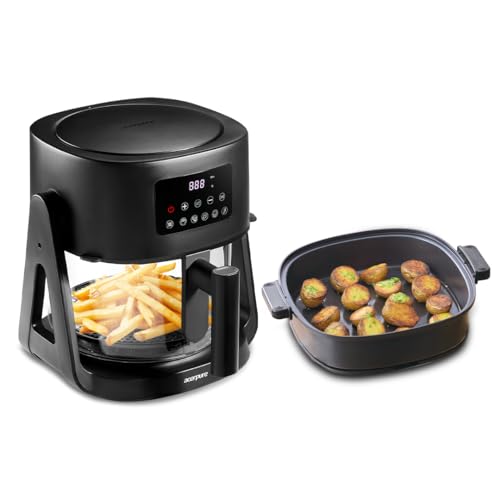 Acerpure Air Fryer | 100% Glass Bowl | 90% Less Oil | 5.5L Air Fryer +