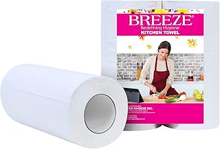 BREEZE BRE026 2 Ply Kitchen Tissue Paper Roll Multipurpose Use Towel M