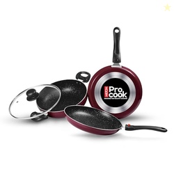 Milton Pro Cook Kitchen Pride Set of 3 Non Stick Cookware | PFOA Free
