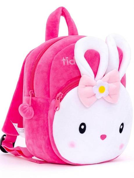 Littoze Rabbit White School Bag Soft Material Plush Backpack Children'