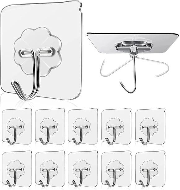 Shalvi Adhesive Hooks for Wall, Sticky Wall Hook for Hangers,Bathroom