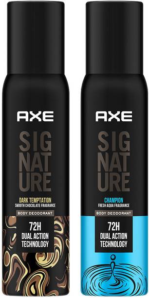 AXE SIGNATURE SIGNATURE Dark Temptation and Champion Deodorant No Gas