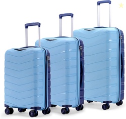 LATTITUDE by Provogue Hard Body Set of 3 Luggage 8 Wheels - AXIS 55/65