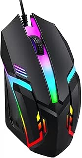 Uzi Wired Gaming Mouse with Rainbow LED Light | 4 Button USB Mouse for