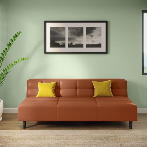 Interio by Godrej Suez 3-Seater Synthethic Leather Sofa
