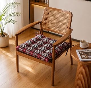 BSB HOME Chair Pad Cushion with Tie Straps, Thick Tufted Seat Cushion