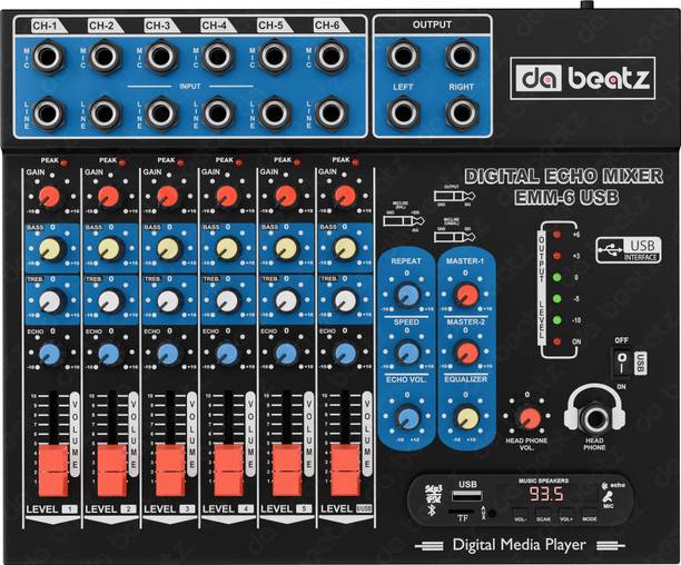 Da.Beatz. Professional 6-Channel mixer EMM-6 Digital Sound Mixer & Aud