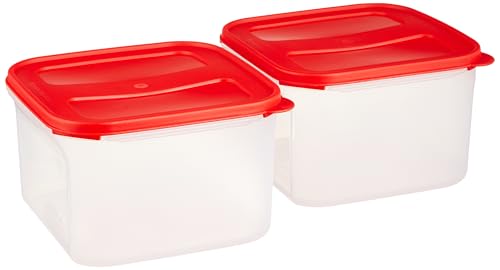 Amazon Brand - Solimo Antimicrobial Square Modular Plastic Storage Con