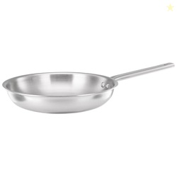 Amazon Brand - Solimo Triply Stainless Steel Frypan  24 cm | 2.5 mm Th