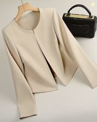 BUDA JEANS CO Women Slim Fit Front-Open Blazer