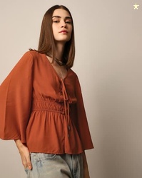 ONLY Women V-Neck Relaxed Fit Top