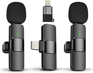 Wireless Microphone Lavalier Lapel Microphone for Android,iPhone - Cor