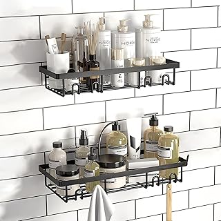 Bathroom Organiser Without Drill | Bathroom Accessories with Hooks | S