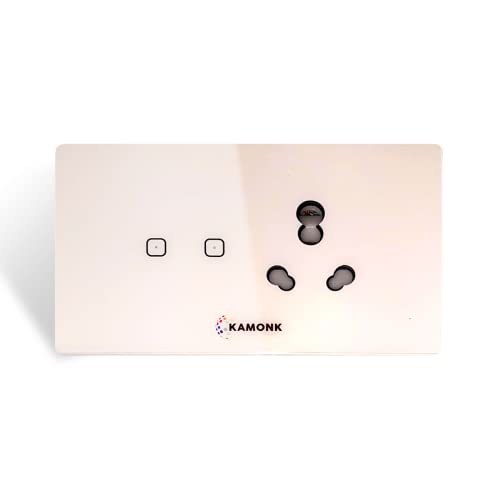 Kamonk 4 Module Custom Plate: (2 Gang x 1 unit) + (16A Socket x 1 unit