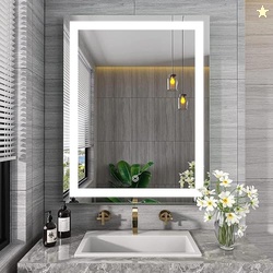 TEX-RO Bathroom Mirror with Led Lights - Wall-Mounted Wash Basin Mirro