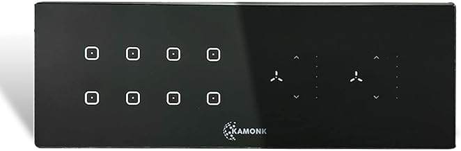 KAMONK 8 Module Custom Plate/Horizontal: (4 Gang x 2 units) + (Fan Reg