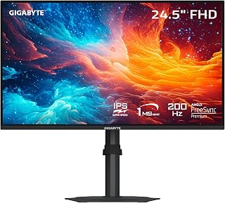 GIGABYTE G25F2A 24.5-Inch FHD IPS Gaming Monitor, 240Hz, 1ms, AMD Free