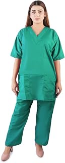 Comfort Scrub Suit for Women - 5-Pocket Set with V Neck Top & Bottom,