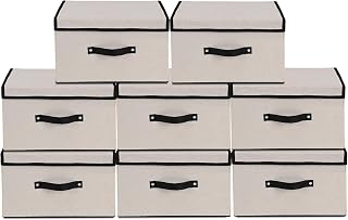 Pack of 8 Small Clothes Drawer Organiser for Wardrobe with Lid | Dress
