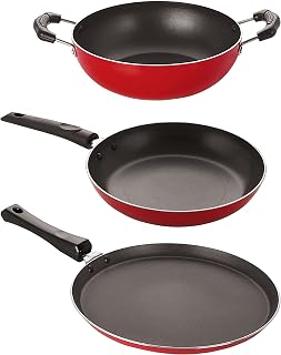 3 Layer Aluminium Non-Stick Coated Chemical Free Healthy Kitchenware U