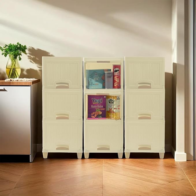 Urbane Home 9 Units Cabinet Storage Organizer (3 + 3 + 3) | Multipurpo