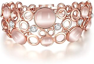 Jewellery Bracelets for Women Stylish Rose Gold Plated Crystal Bracele