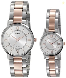 TIMEX Classics Analog Watch for Unisex with Silver-Tone Round Dial & T
