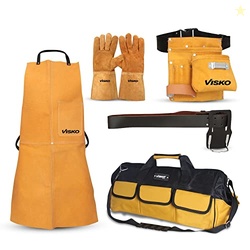 VISKO Tools Kit With Carpenter's Apron, Tool Belt With 5 Pockets, Weld