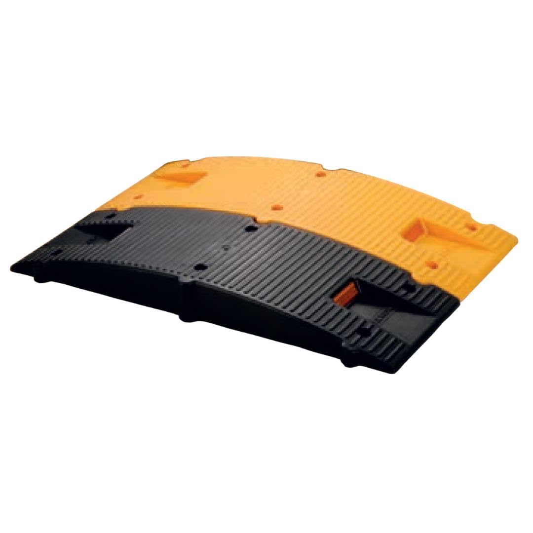 Aktion Safety 75MM Speed Breaker 2.5 Meter ABS Road Bump (Black and Ye
