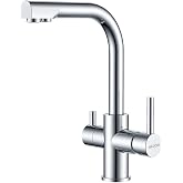 ALTON LEO13055, Brass, 3-in-1 Kitchen Faucet with Water Filter, Chrome